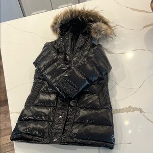 Girls Appaman Sparkle Black Puffer Jacket Size 7 NWT